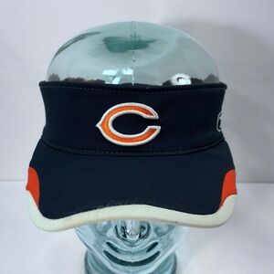 Chicago Bears Hat Cap Strap Back Blue Orange NFL Football Visor Reebok Mens
